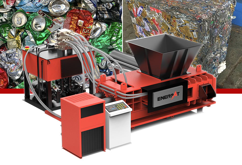 Высокопроизводительный автоматический пресс-подборщик металла с бункером