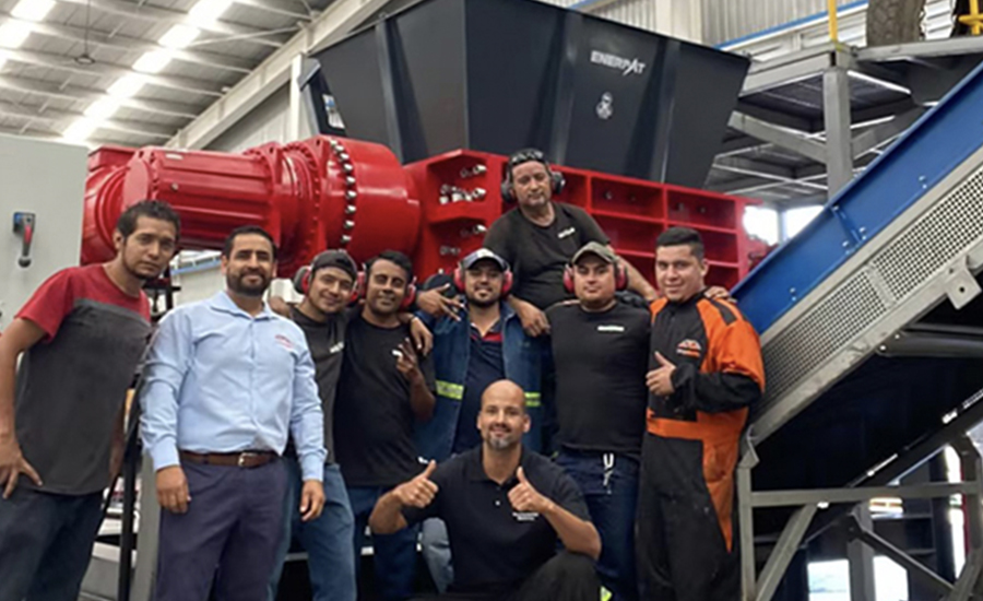 двухвальный измельчитель алюминия