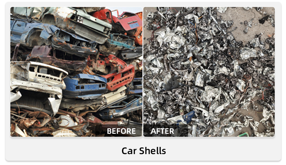 Двухвальный гидравлический стальной измельчитель