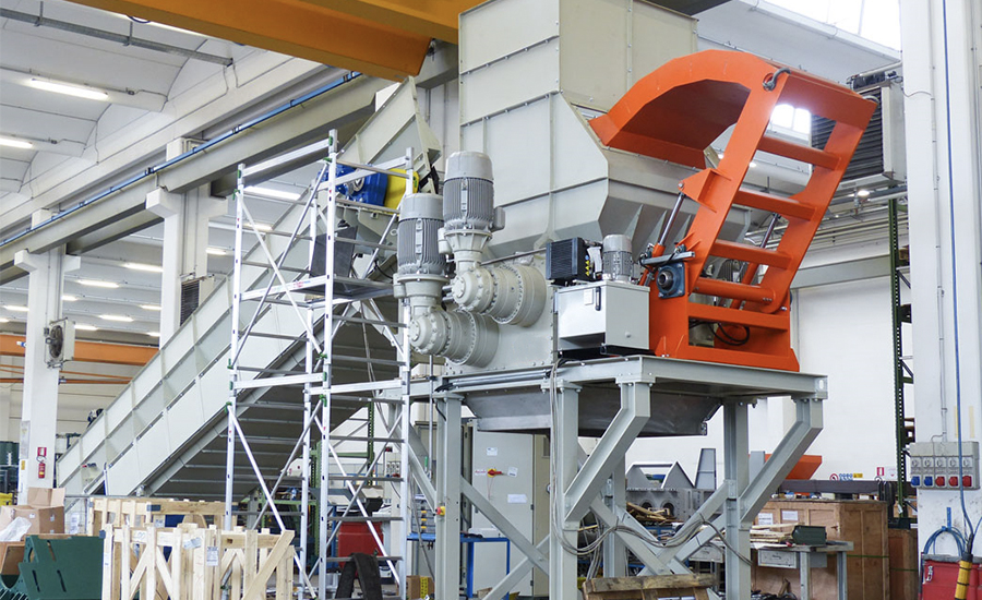 Четырехвальный измельчитель