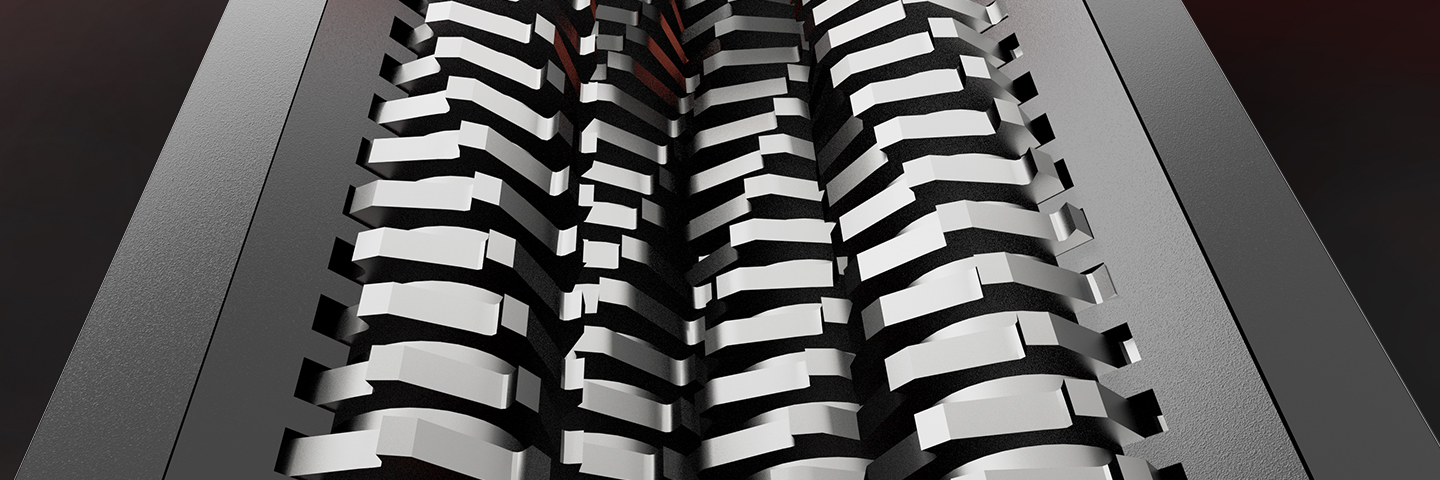 Четырехвальный измельчитель